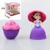 2018 12 unids/caja Mini Cupcake mágico princesa muñecas perfumada princesa muñeca Reversible pastel transformar en princesa muñeca con caja al por menor