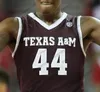 Thr NCAA Texas AM Aggies #44 Robert Williams 0 Jay Chandler 13 Brandon Mahan 32 Josh Nebo White Red College baskettröjor S-4XL