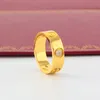 Titane acier bijoux de mode femmes bague hommes anneaux de mariage ensembles diamant or Rose bagues de fiançailles 6mm6550916