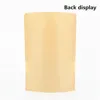 Kraft Paper Bags With Clear Window Moisture-proof Bags Brown Doypack Pouch for Snack Candy Cookie Baking