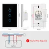 WiFi Wall Touch Touch Sensitant Interrupteur Télécommande 1 2 3 Gang Wireless LED Light Smart Smart Structure Switch Standard Glass US Standard