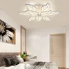 modern led ceiling lights Leaf shape For living room study room bedroom home decoration lamp fixtures with APP remote