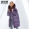 Fashion-Deep Winter Down Coat Kvinnor Down Jacket Hooded Real Fur Collar Vattentät Varm Tjockad B80141552ds