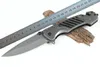 1Pcs New FA68 Flipper Folding Knife 440C Titanium Coated Drop Point Blade Steel +Carbon Fiber Handle Outdoor Survival Tactical Knives