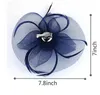 Mode handgemachte Dame Frauen Fascinator Bogen Haarspange Kopfbedeckung Spitze Feder Mini Hut Hochzeit Party Zubehör Rennen GB1091