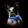 2019 USB-laddning LED Dog Collar Anti-Lost Undvik bilolyckor Krage för hundar Valpar Leds LED-leveranser Pet Products S M L XL279K