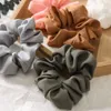 Kobiety Dziewczęta Solidne Słodkie Szyfonowe Sculnchies Elastyczne Pierścień Krawaty Akcesoria Ponytail Holder Hairbands Guma Band Scrunchies Rra1942