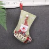 2019 Julgran Ornaments Santa Socks Holiday Decoration Presentpåse Animal Carton Red Comics för pojke