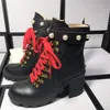 2019 Fashion women Shoes Fashion British Boots Round Toe Martin Boots Buckle Strap Chunky Heel Round Toes Rhinestone brand Ankle Boots 35-42