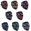 Masque d'Halloween LED Light Up Masques drôles El Wire The Ghost With Blood Election Year Great Festival Cosplay Costume Party Mask dc849