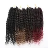 Senegalese Spring Twist Crochet Braids Hair Kinky Curly Ends Dreadlock Syntetisk Hair Extension för kvinna 12inch 12Roots / PC