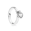 Authentieke 925 sterling zilveren trouwring sets originele doos voor pandora hartvormige hangslot ring vrouwen luxe designer liefde ringen