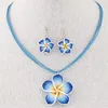 New Fashion Hawaii Plumeria Flowers pendant Jewelry Sets Fimo Polymer Clay Earrings Necklace Pendant