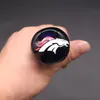 Broncos Glass Oil Burner Smoking Pipes 5 tum mörkblå Vackert lejonmönsterpipa