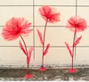 3 sztuk / partia Sztuczne Kwiaty Piwonia Różowy Jedwabny Kwiat Dla Dekoracji Domu Dekoracji Ślubna Kwiat Wall Road Lead Indoor and Outdoor