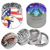 Muti Patterns Skull Picture Herb Grinder Tobacco Smoking Accessories Colorful Zinc Alloy Grinders 50mm Diameter 4 Layers GR270