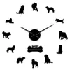 Leonberger Dog DIY Giant Wall Clock Store Dog Store dekoracyjny cichy zegar szczenię szczeniak duży zegary ścienne igły 8456608