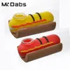 3.2inch Spoon Silicone Pipe Smoking Hand Pipes Handmade Oil Burner Pipes with Hot Dog Style TobaccoSmoke Accessories