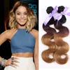 high quality wavy Hair Weft ombre 99j color body wave Fiber High Temperature Hair Weaving Extensions synthetic hair bundles