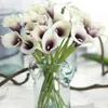 Fiori artificiali Decorazione di nozze PU Calla Lily Fiori Bouquet Home Decorazione autunnale Piante artificiali Flores finti GA755