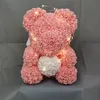 Led Light Artificial Rose Teddy Bear Flower Wedding Decoration Rose Foam Bear With Love Heart Rose Bear Crafts Valentines Gift For235x