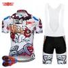 Crossrider 2019 Funny Cycling Short Jersey 9D BIB Zestaw MTB Rower Ubranie oddychające rower