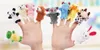 10sets =100PCS finger toy Cute Cartoon Biological Animal Finger Puppet Plush Toys Child Baby Favor Dolls Boys Girls Finger Puppets