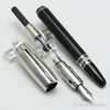 GiftPen高品質の贅沢ペン14Kクリスタルヘッド4810噴水ペン透明キャップクラシックブラック樹脂ギフト補充9194688