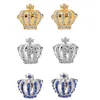 New crystal Crown Abotoaduras mulheres Camisa De Esmalte De Prata de Ouro Francês Cuff Links Para Homens de noivado Do Casamento Presente Da Jóia Da Forma A Granel