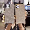 Crossbody Flash Drilling Fodral för iPhone 13 12 11 Pro XR XS Max Luxury Women Bling Glitter Rhinestone Phone Protect Cover Shock Fast Anti-Drop Dropshipping