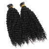 Vmae Brazylijski Natural Black 2G Strand 100g Pre Bonded Kinky Curly Keratyn Stick Single Dwuosobowy Wskazówka Wskazówka Human Hair Extension