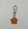 Mixed Color Enamel Cat Dog Bear Paw Prints Rotating Lobster Clasp Key Chain Keyrings For Keychain Bag Jewelry Making250k