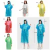 Impermeabile usa e getta Impermeabile Cappuccio per bambini Poncho Adulto Emergenza Abbigliamento antipioggia Viaggio Campeggio Cappotto antipioggia One Time Rain Gear 5 colori DW5251