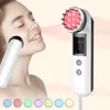 Skin Care Handheld 7 LED luz de remoção de acne anti-rugas casa use facial aperto fóton photon dispositivo de beleza microcurrent