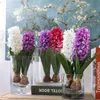 Hyacinth with Bulb Artificial Flower New year birthday party silk flower photography props for home table decoration