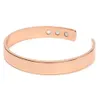 Bracciale unisex moda braccialetto magnetico in ottone oro rosa guarigione bioterapia artrite sollievo dal dolore Open318Q