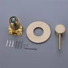 Brushed Gold Solid Brass Bathroom Shower Faucet Wall Mounted