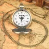 Retro Bronze Fullmetal Alchemist Alloy Quartz Pocket Watch With Necklace Chain Cosplay Edward Elric Anime for Men Women