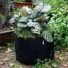Schwarz Durable Anlage wachsen Tasche Baum Töpfe Felt Pflanztaschen mit Handgriff Stammcontainer Garten Gemüsepflanzen Pouch Sämling Blumentopf