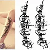 Zwarte Words Tijdelijke Tattoo Sticker Letter Art Waterdichte Tattoo Pasta Verwijderbare Tatoo Body Arm