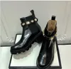 حار بيع-الخريف الشتاء نمط جديد عالية الكعب حذاء من الجلد النساء مكتنزة كريستال مارتن الأحذية السوداء