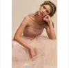 Vintage Blush 2023 Nuovi abiti da sposa BHLDN con spalle scoperte Delicati abiti da sposa con fascia fino al pavimento Guaina senza schienale Abito da sposa 1299