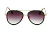 Yeşil lens Güneş Gözlüğü Klasik Pilot Güneş gözlüğü erkekler için altın çerçeve Kadın gözlük UV400 0062