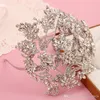 Yeni Düğün Gelin Kristal Rhinestone Gümüş Kraliçe Baş Bantları Tiara Başlık Prenses Saç Aksesuarları Pageant Prom Perakende Jewelry3612741