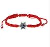 Bracelets porte-bonheur Kabbale en fil rouge Hamsa, breloque bleue turque mauvais œil pour femmes, bijoux d'amitié de Fatima faits à la main