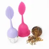 Tea Strainer 7 Colors Silicone Infuser Reusable Tea Strainer Sweet Leaf With Drop Tray Novelty Ball Filter Tea Tool EEA849