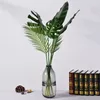 5pcs Simulation Tropical Plants Turtle Leaf Artificial Green Plants Palm Leaves Diy Home Decoration Accessories Wedding Christmas Decoration