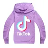 TİK TOK Çocuklar Uzun Kollu Hoodies Erkek / Kız Tops Genç Çocuklar Tiktok Kazak Ceket Kapüşonlu Ceket Pamuk Giyim