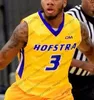 Custom Hofstra Pride Basket Namn nummer Blue White Yellow 3 Justin Wright-Foreman 1 Matija Radovic 4 Buie Men Youth Kid Ncaa Jersey