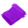 Bouche cadeau en organza Bijoux Pochettes Noël Fête de mariage Candy Sacs Couleur: Dark Purple Taille: 15cm x 20cm 25pcs